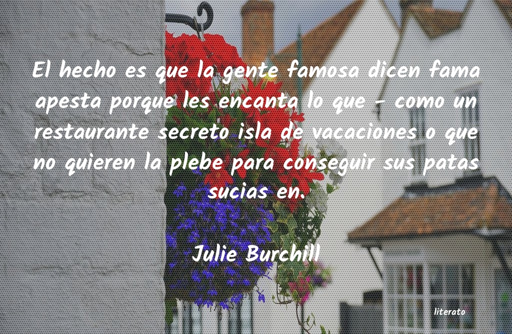 frases de Julie Burchill