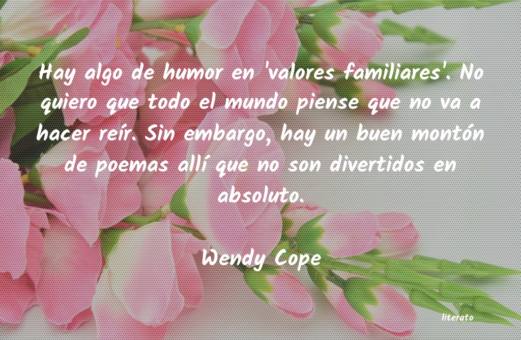 Frases de Wendy Cope