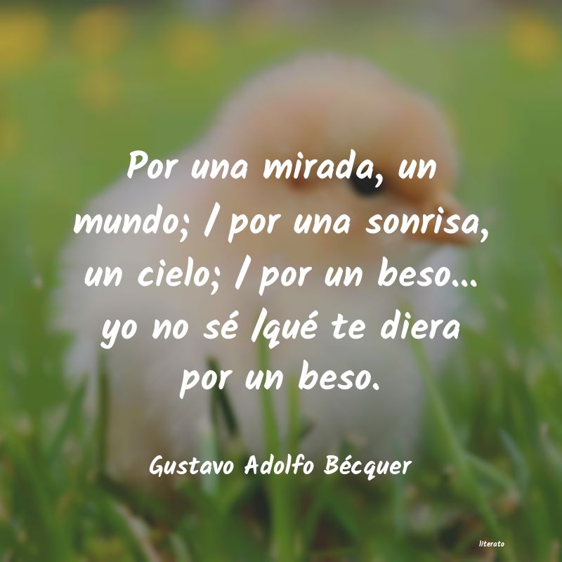 adolfo becquer por un beso de tu boca