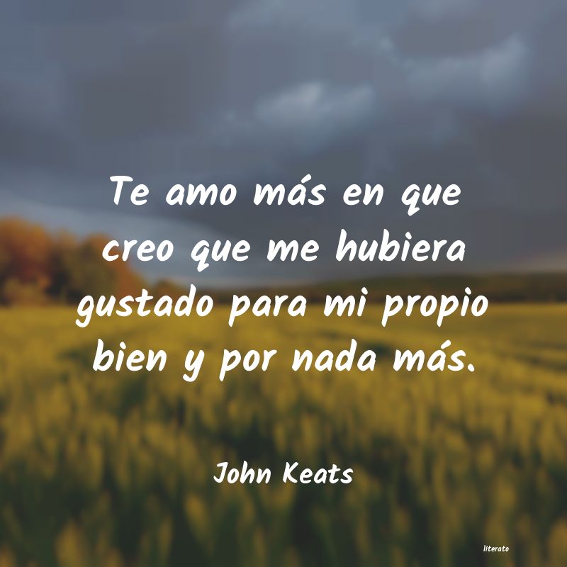 Frases de John Keats