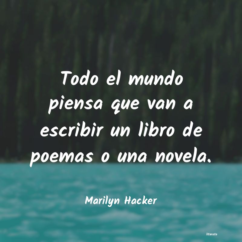 Frases de Marilyn Hacker