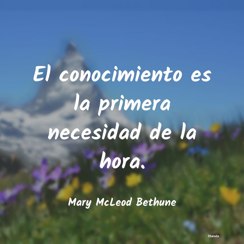 Frases de Mary McLeod Bethune
