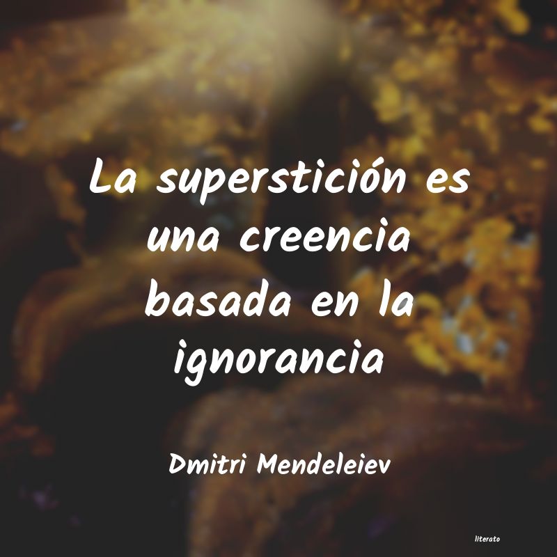 frases de Dmitri Mendeleiev