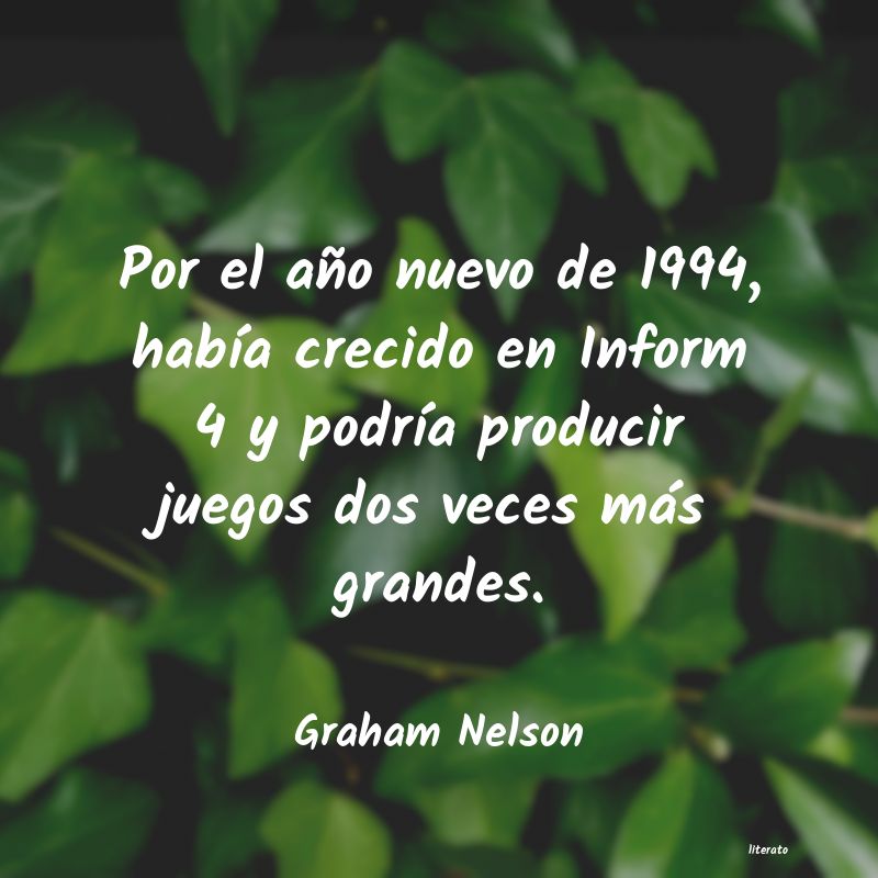 Frases de Graham Nelson