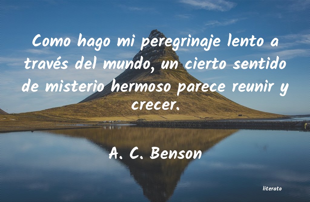 Frases de A. C. Benson