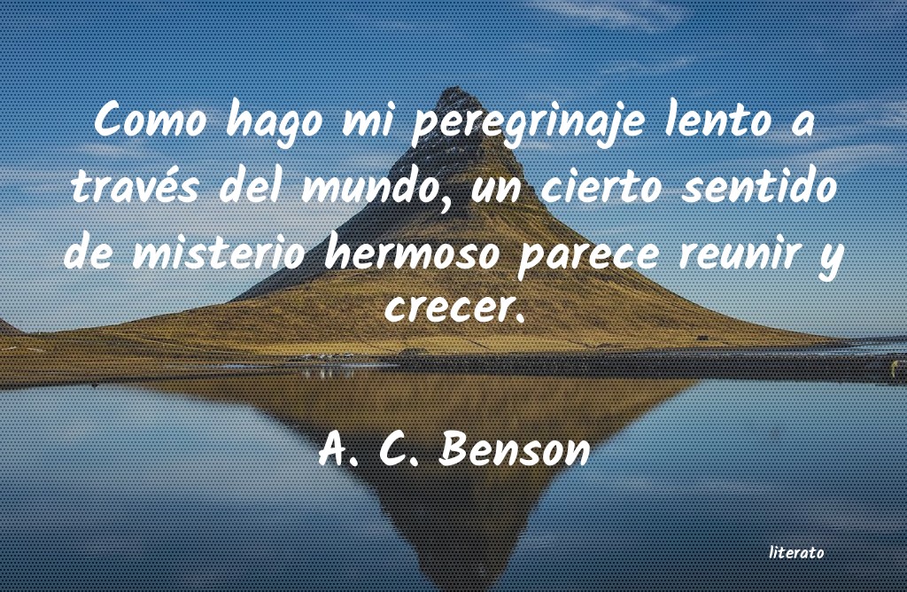 frases de A. C. Benson