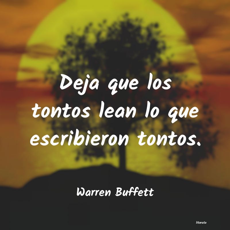frases de Warren Buffett