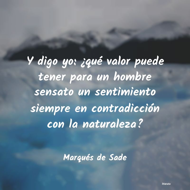 frases de Marqués de Sade