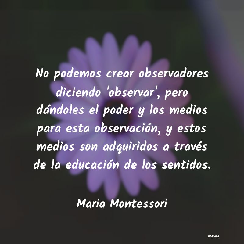 Frases de Maria Montessori