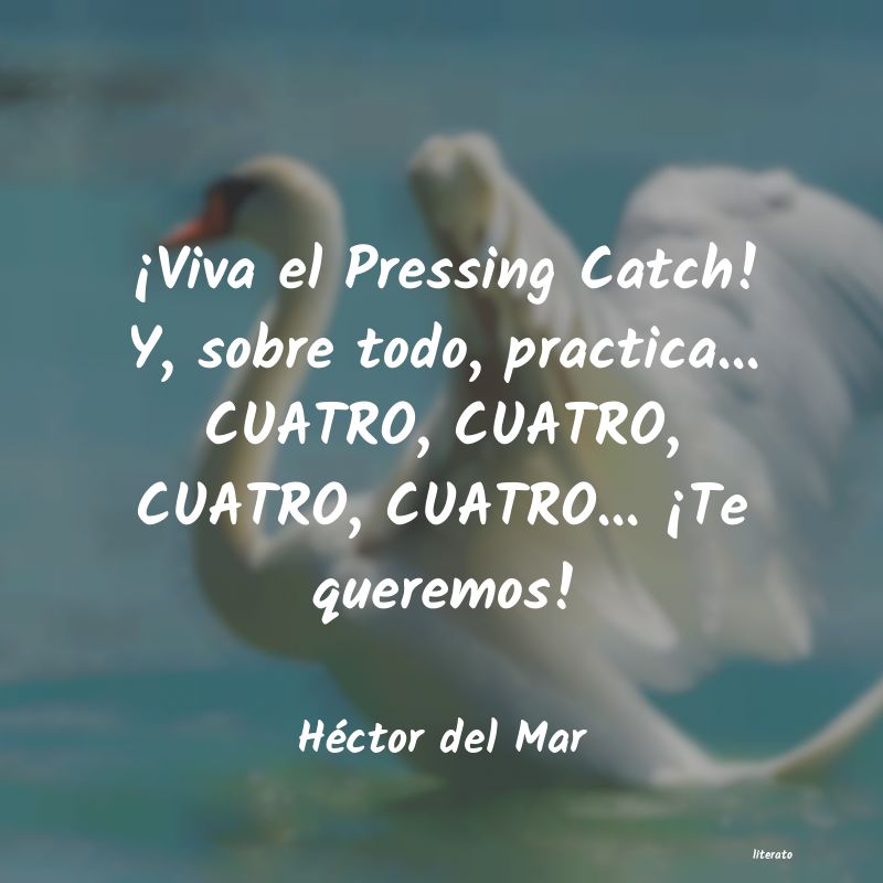 Frases de Héctor del Mar