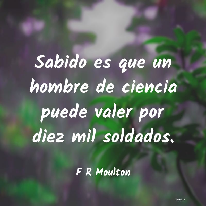 Frases de F R Moulton