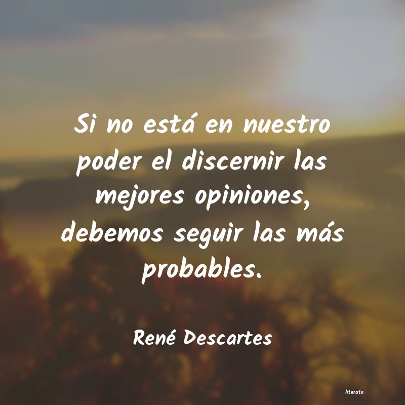 frases de René Descartes