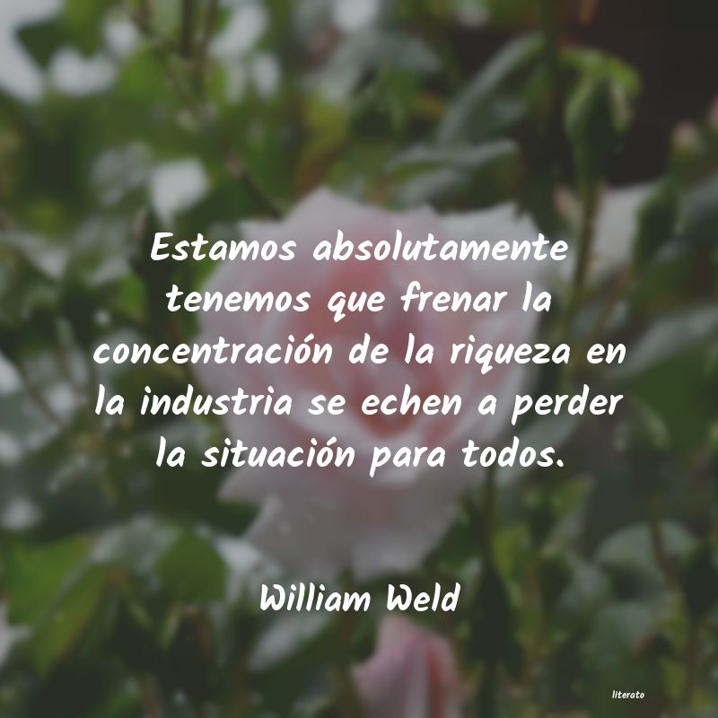 Frases de William Weld