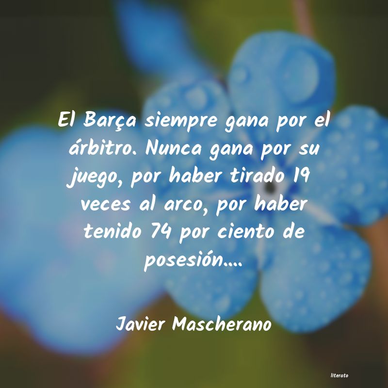 Frases de Javier Mascherano