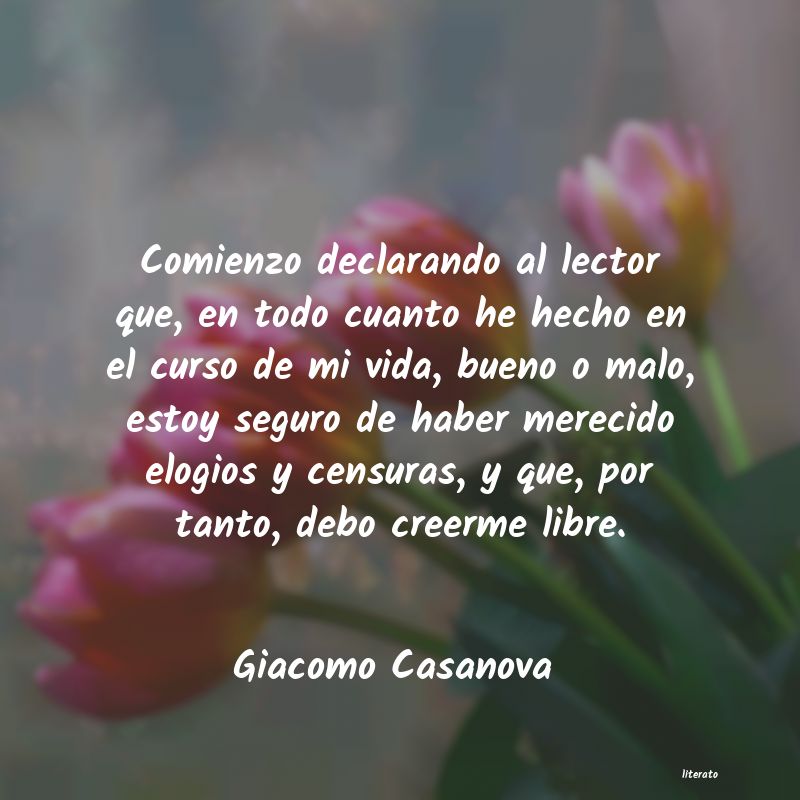 frases de Giacomo Casanova