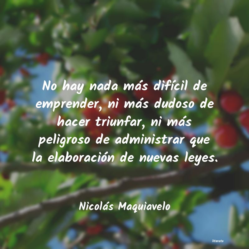Frases de Nicolás Maquiavelo
