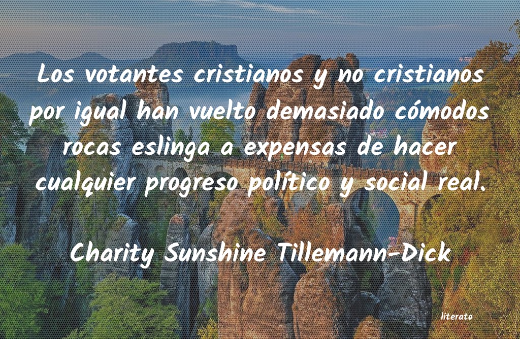 Frases de Charity Sunshine Tillemann-Dick