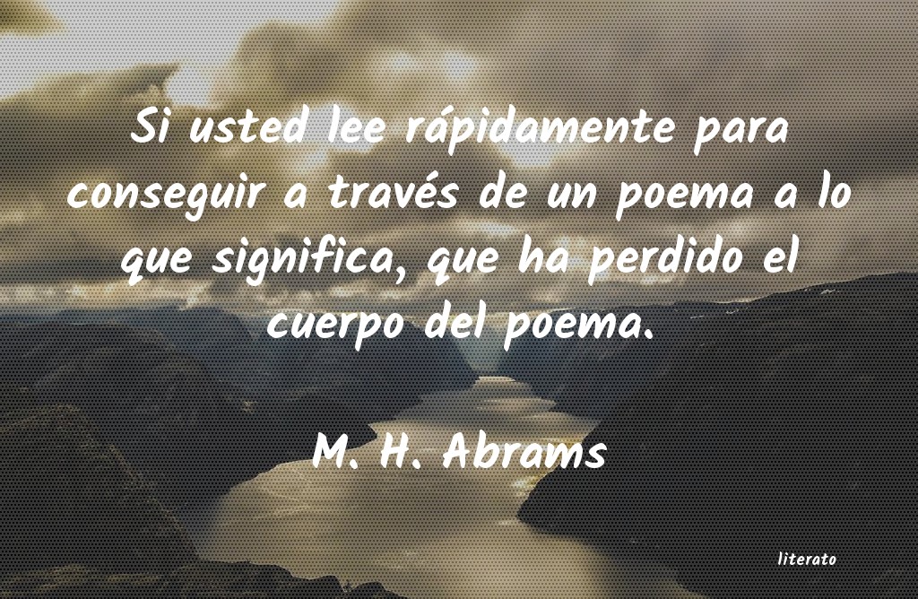 frases de M. H. Abrams