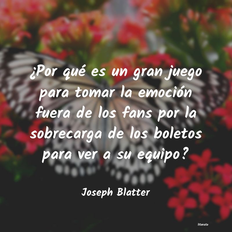 Frases de Joseph Blatter