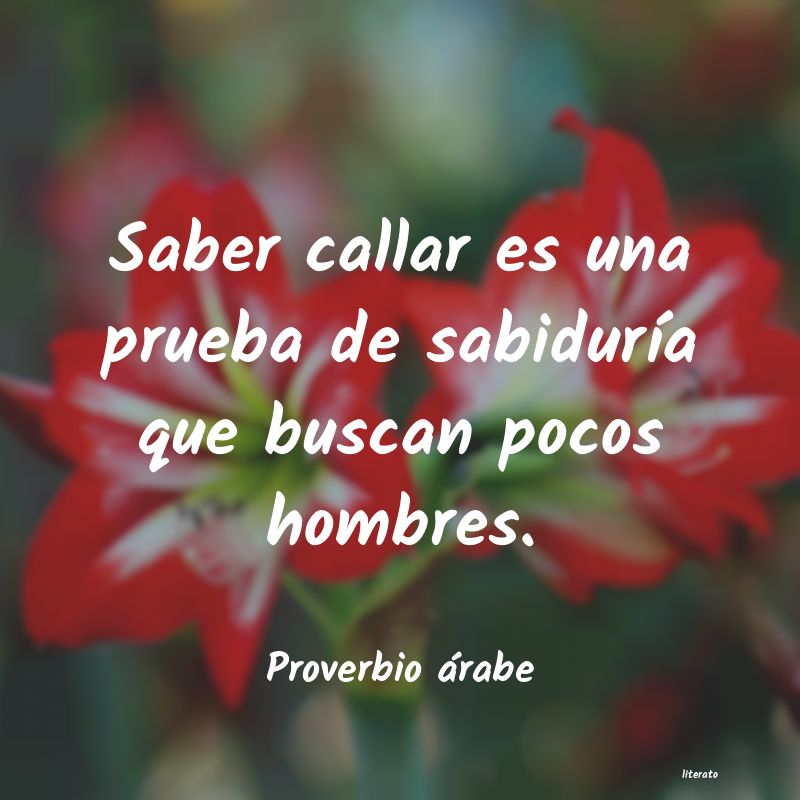 Frases de Proverbio árabe