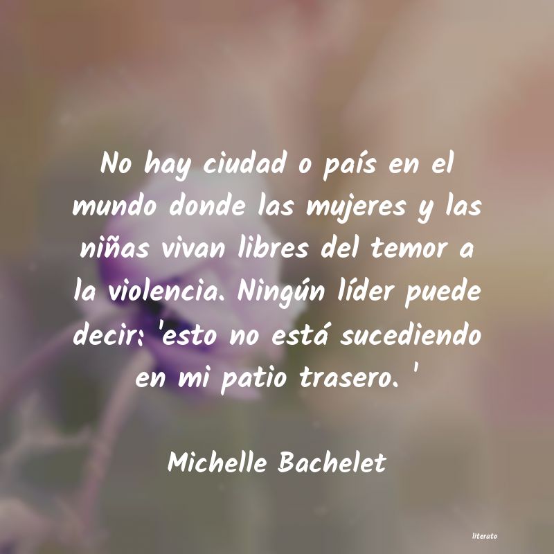 frases de Michelle Bachelet