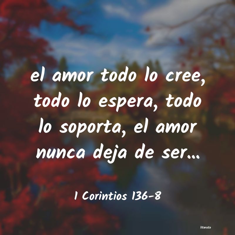 frases de 1 Corintios 136-8