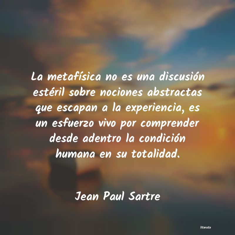 frases de Jean Paul Sartre