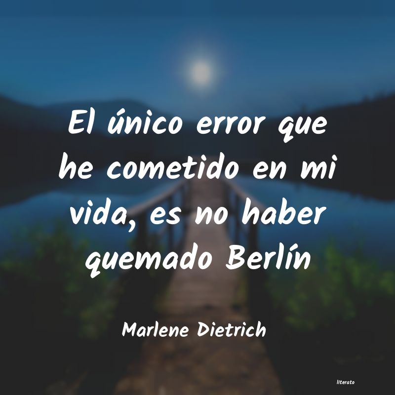 frases de Marlene Dietrich