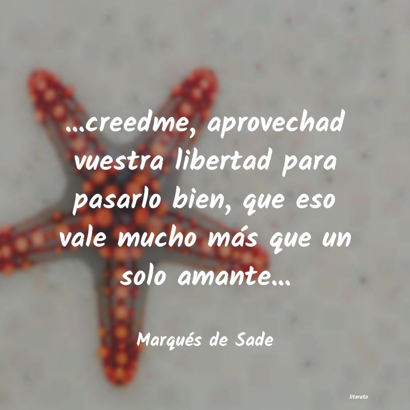 poemas de marques de sade