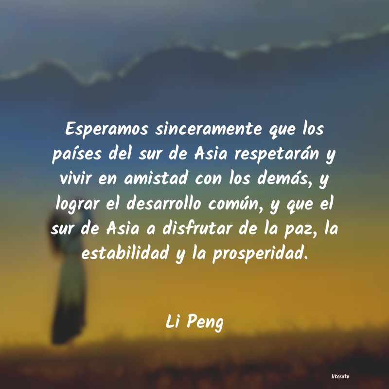 frases de Li Peng