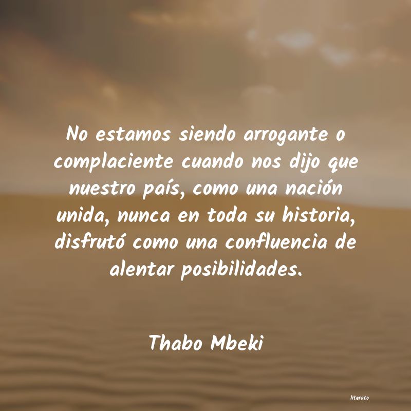 frases de Thabo Mbeki
