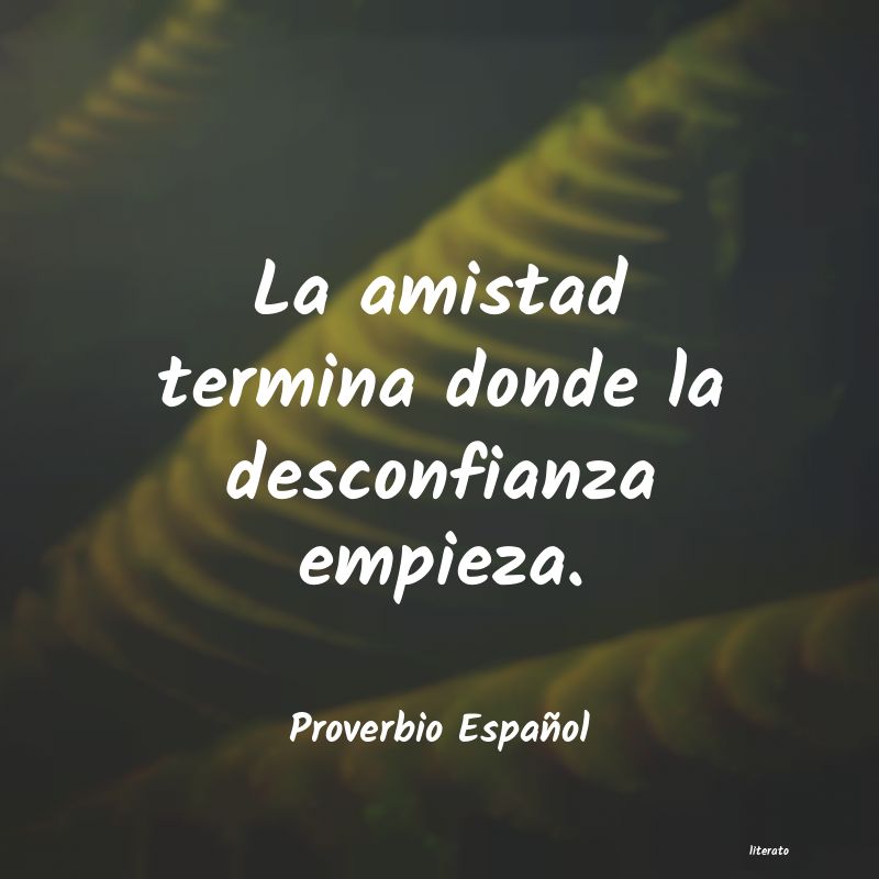 proverbios de confianza