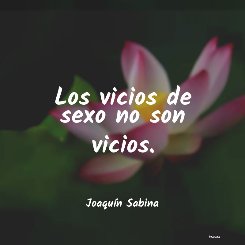 los vicios de sexo no son vicios