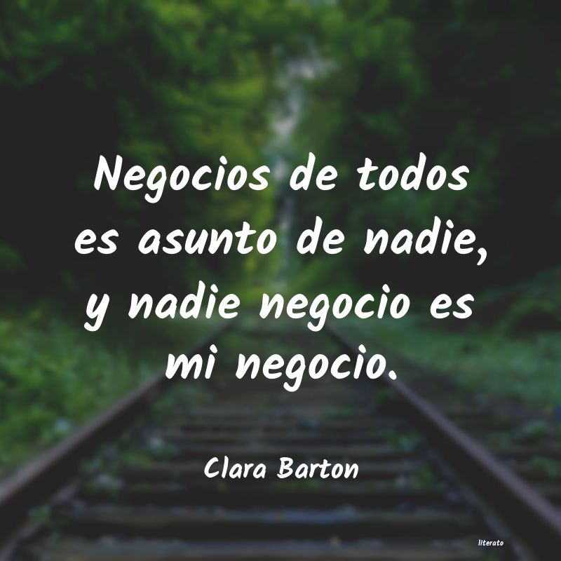 frases de Clara Barton