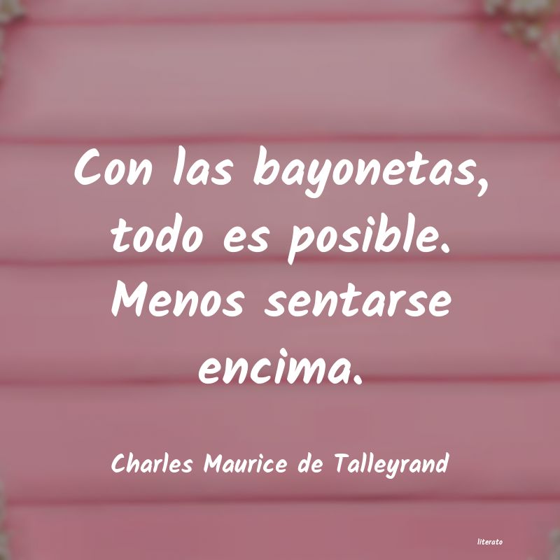 frases de Charles Maurice de Talleyrand