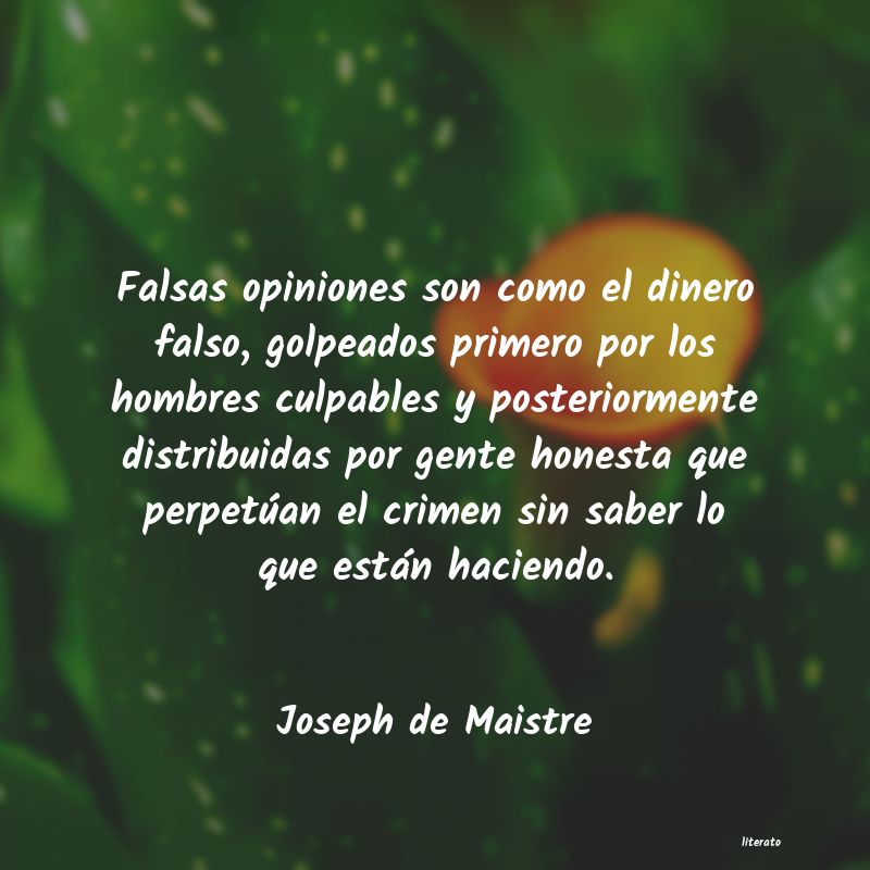 Frases de Joseph de Maistre