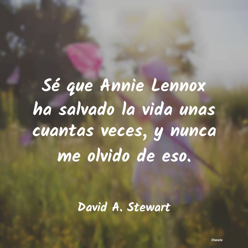 Frases de David A. Stewart