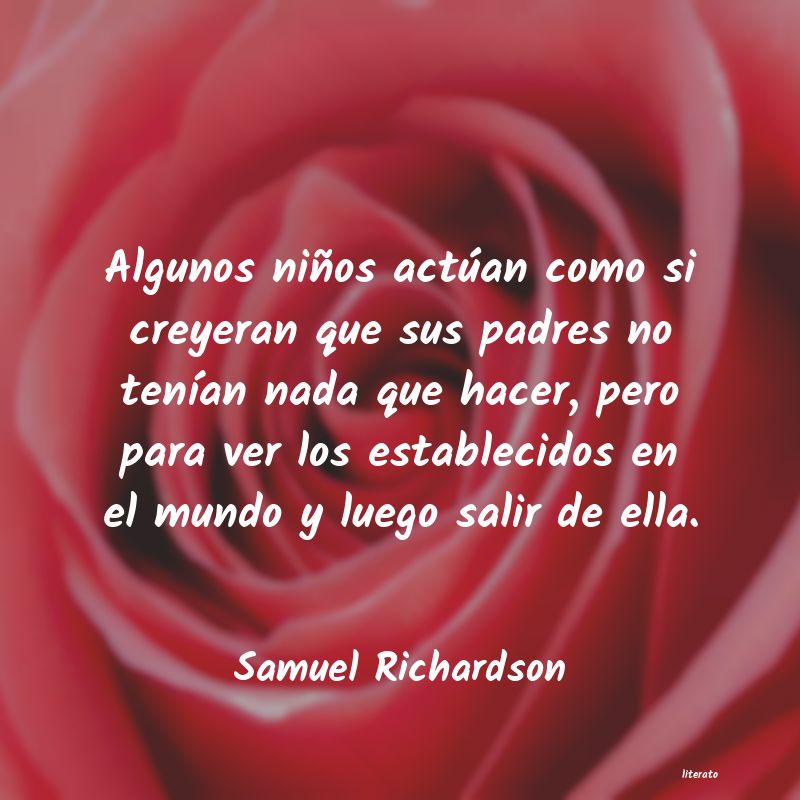 Frases de Samuel Richardson