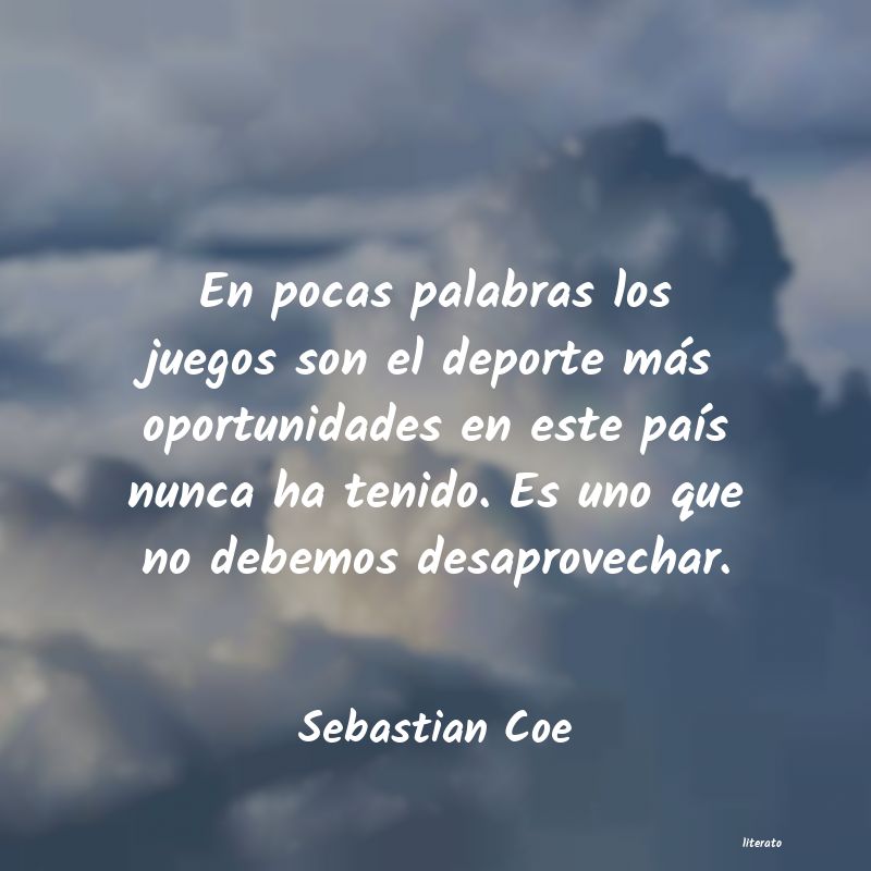 Frases de Sebastian Coe