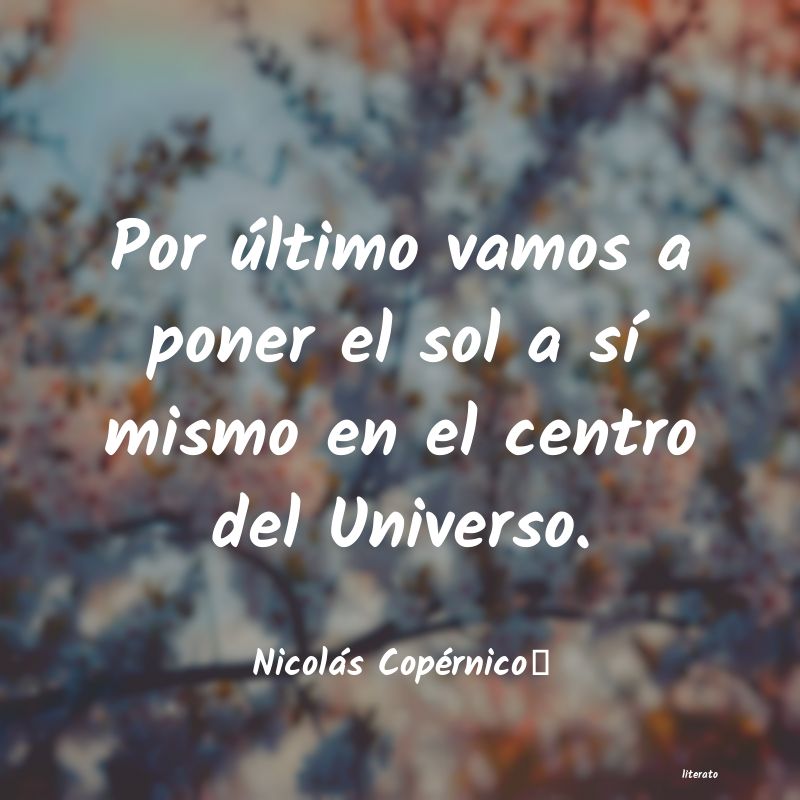 frases de Nicolás Copérnico