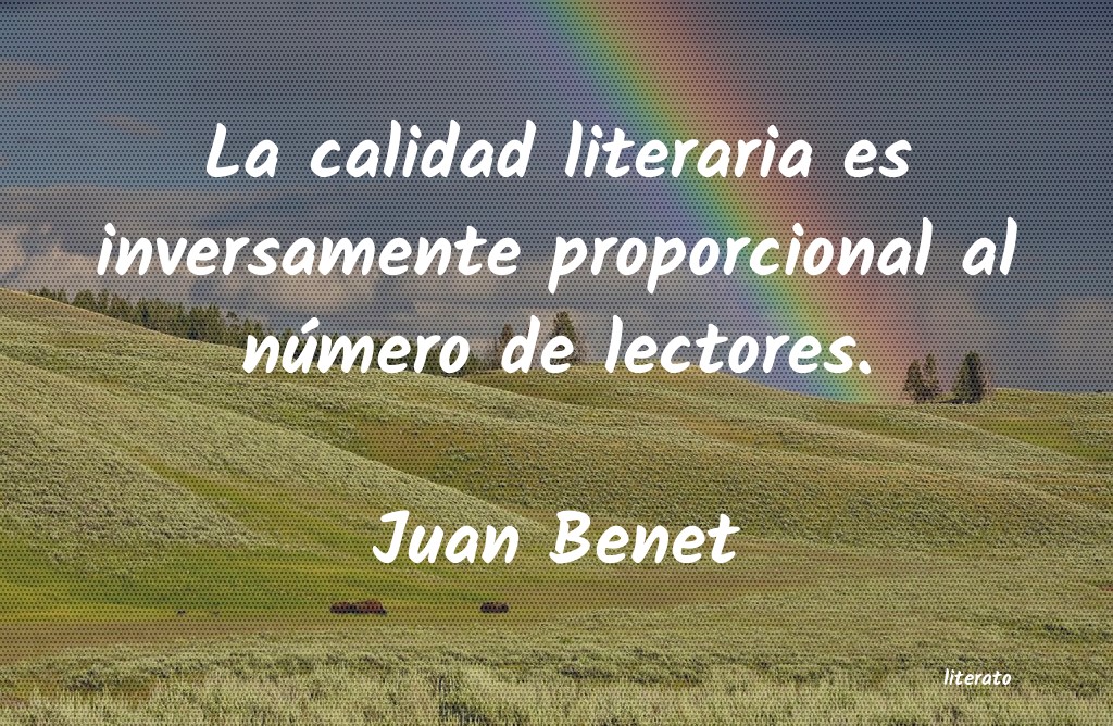 frases de Juan Benet