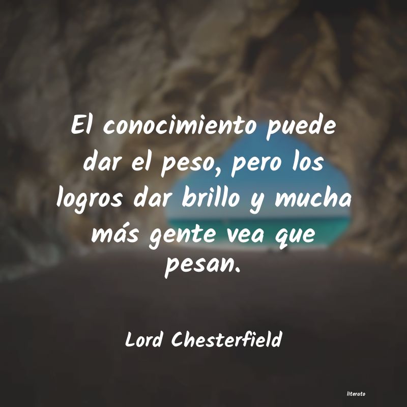 frases de Lord Chesterfield