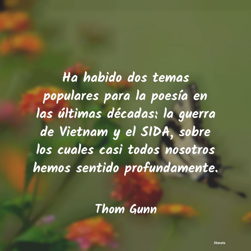 frases de Thom Gunn