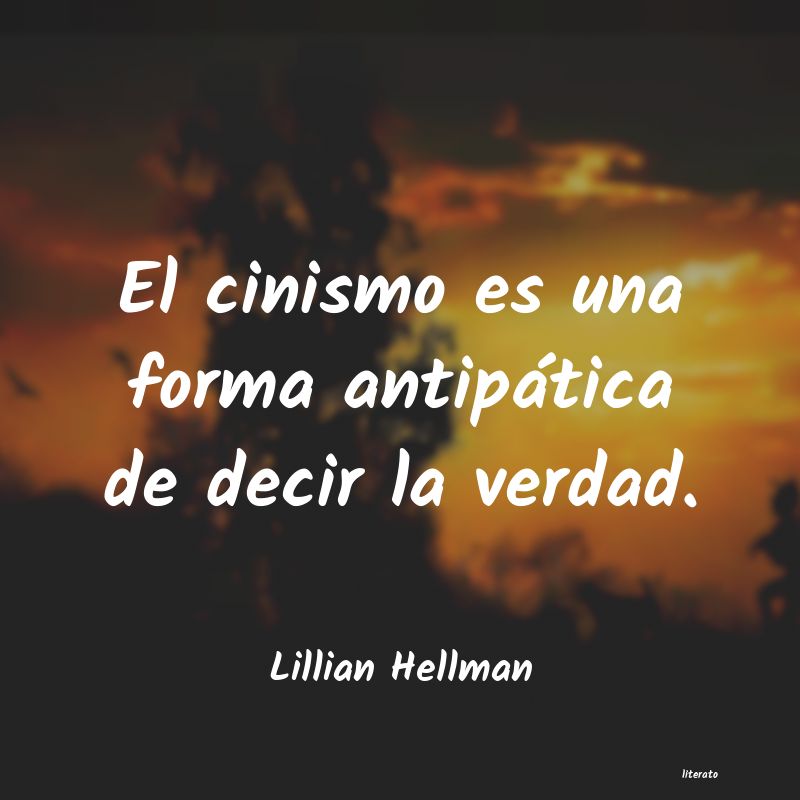 <ol class='breadcrumb' itemscope itemtype='http://schema.org/BreadcrumbList'>
<li itemprop='itemListElement'><a href='/autores/'>Autores</a></li>
<li itemprop='itemListElement'><a href='/autor/lillian_hellman/'>Lillian Hellman</a></li>
</ol>