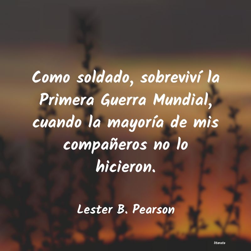 frases de Lester B. Pearson