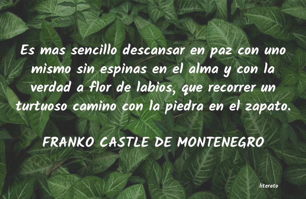 frases de FRANKO CASTLE DE MONTENEGRO