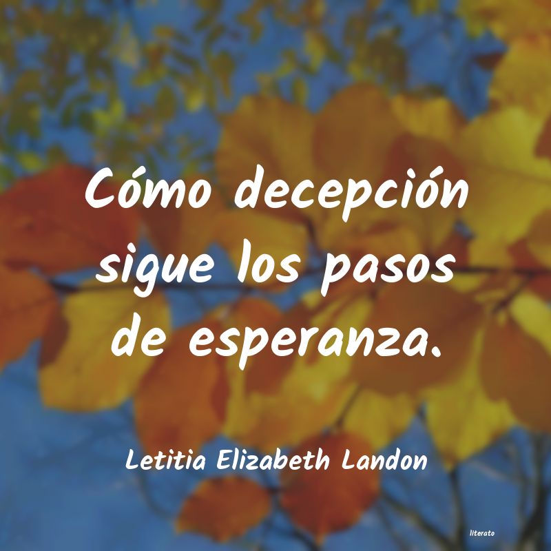 Frases de Letitia Elizabeth Landon