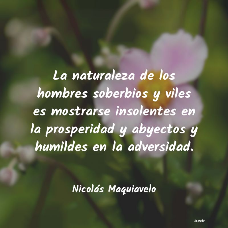 Frases de Nicolás Maquiavelo