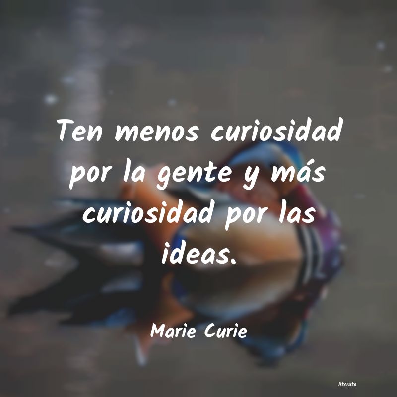 frases de Marie Curie