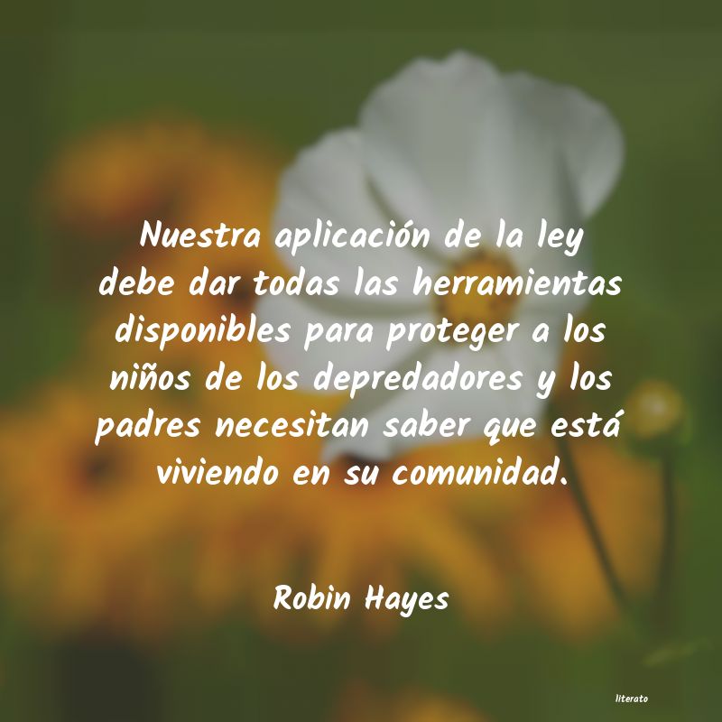 Frases de Robin Hayes